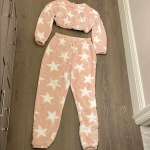 Pink Star Print Lounge Set